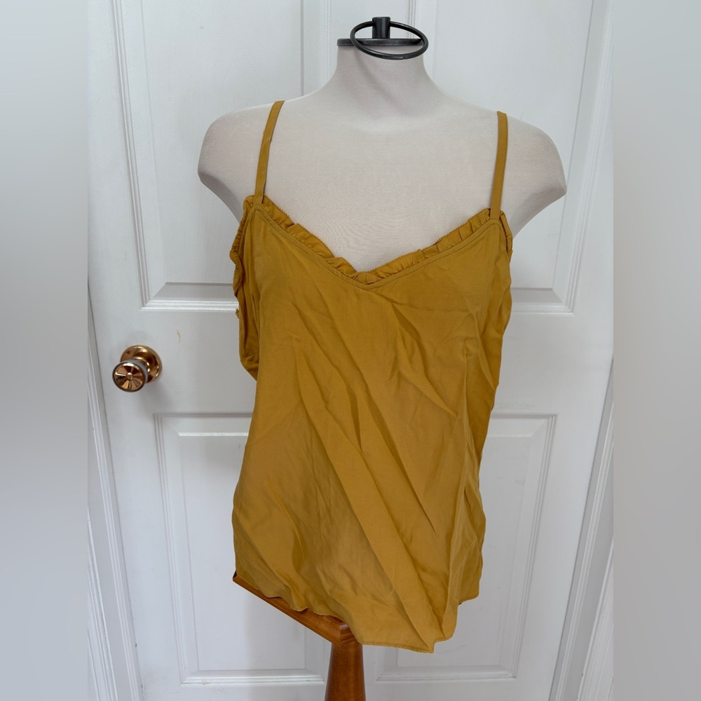 Old Navy Mustard Gold Yellow Ruffle Tank Top